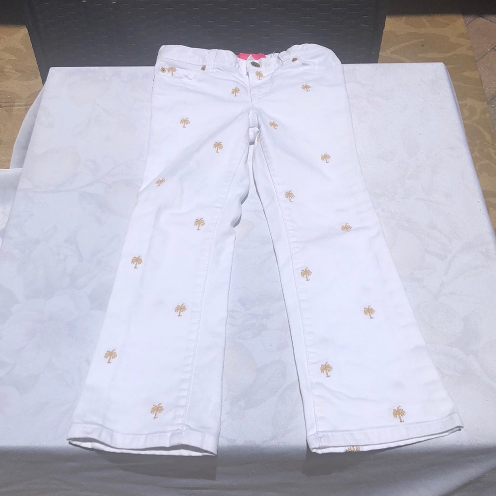 Lilly Pulitzer kids white flare jeans
